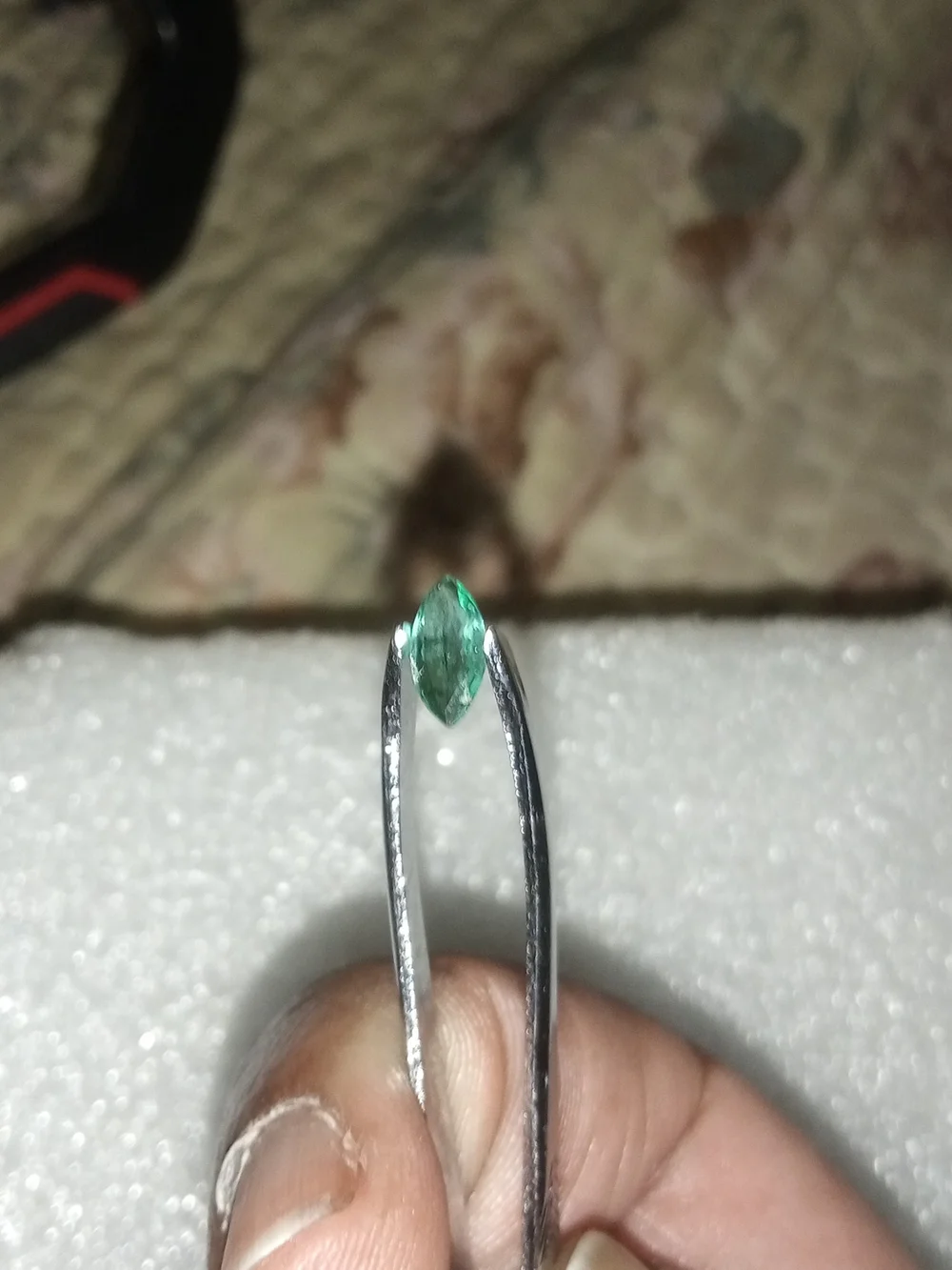 Beautiful Natural 1.0ct Green Marquise Zambian Emerald